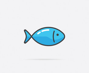 Vector Illustration of the Fish can be used as Logo or Icon