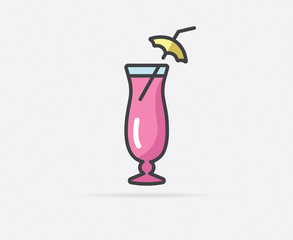Vector Illustration of Cocktail can be used as Logo or Icon
