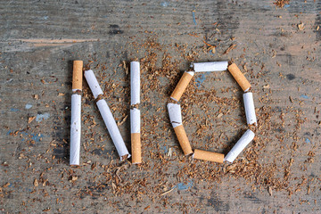 No word of a cigarette. Antismoking background