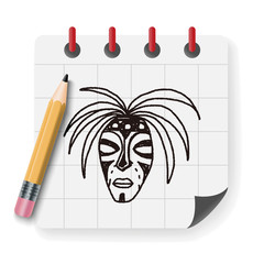African mask doodle