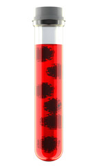 contaminated blood sample in a test-tube