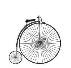 vintage bicycle isolate on white background