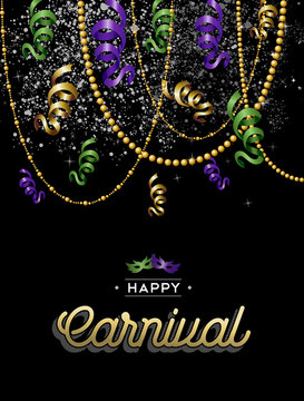 Happy carnival colorful party background