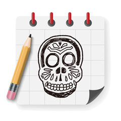 mexican skull doodle