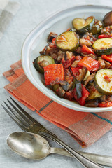 a vegetable saute in a bowl
