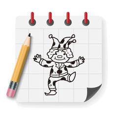 clown doodle drawing