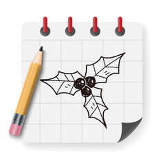 Poinsettia doodle drawing