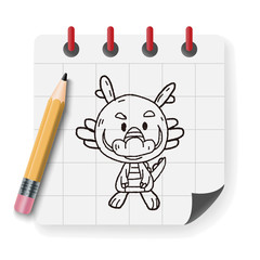 Chinese Zodiac dragon doodle drawing
