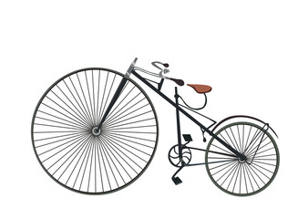Fototapeta na wymiar Old Retro bike. Vector Illustration
