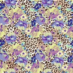 Animal over animal spots background mix ~ seamless background