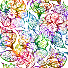 Fototapety  Streszczenie jasny kwiatowy wzór. Ilustracja wektorowa, EPS 10