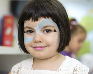 Little girl with creative face