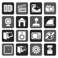 Flat Internet, Computer and mobile phone icons - Vector icon set