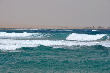 Fototapeta premium Turquoise waves on the Red Sea in Egypt