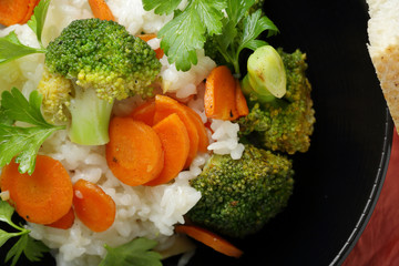 vegetarian rice in bowl