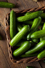 Raw Organic Mini Baby Cucumbers