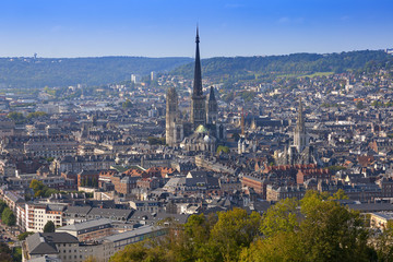 Rouen Panormablick Altstadt