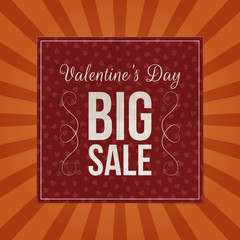 Valentines Day Big Sale dark red paper Sheet