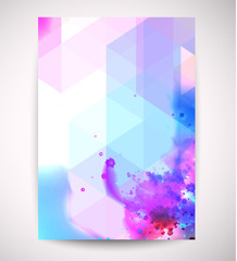 triangular background with light pink and blue colors