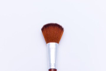 Makeup brush powder isolated on white background