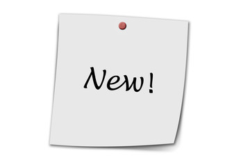 New written on a memo