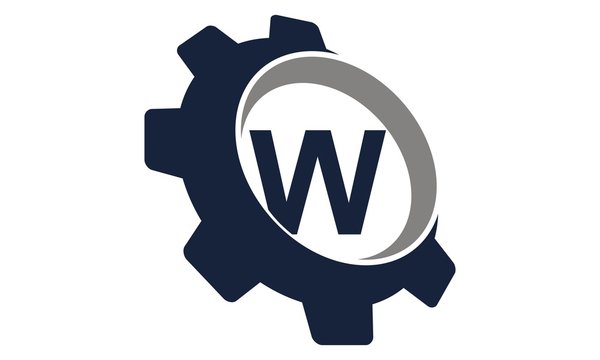 Gear Logo Letter W