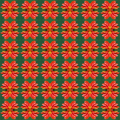 Seamless Orange flower pattern, abstract simple background