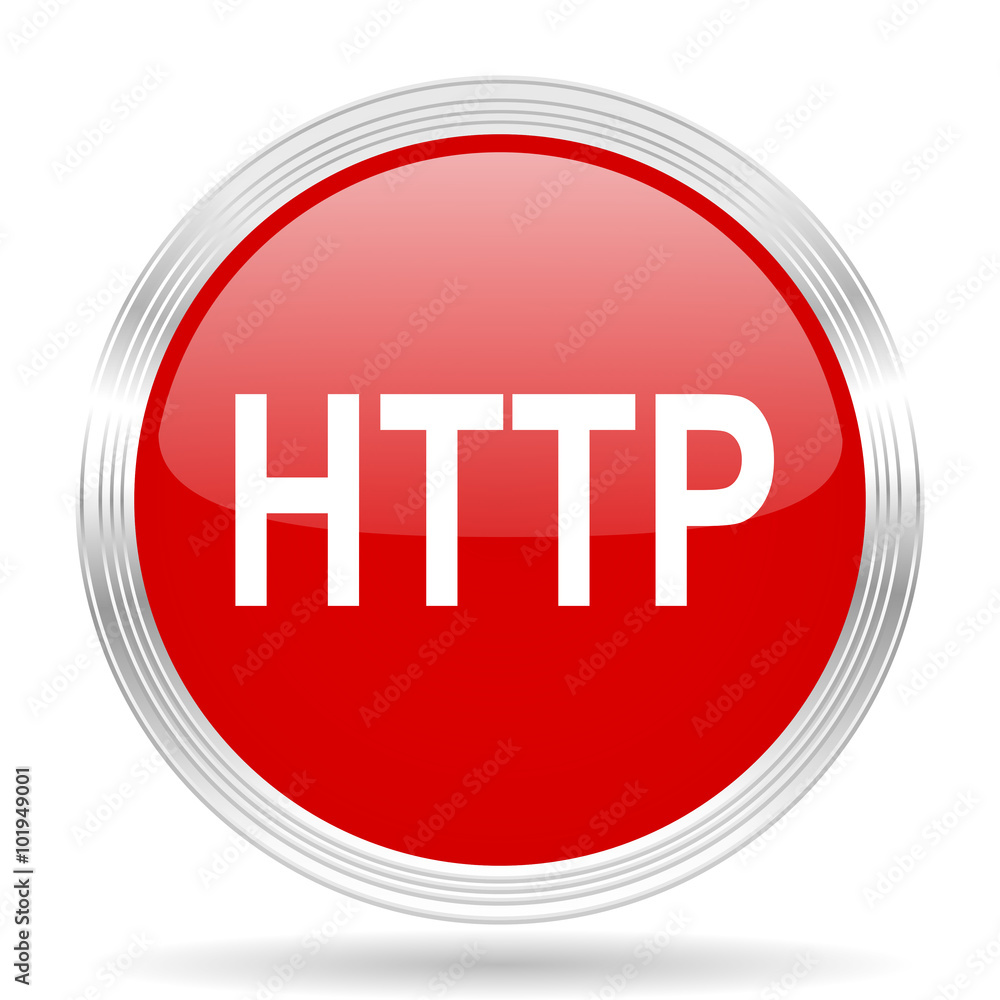 Aufkleber http red glossy circle modern web icon