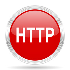 http red glossy circle modern web icon
