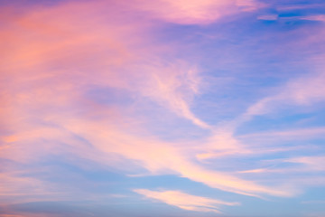 Color sky with clouds, background