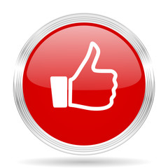 like red glossy circle modern web icon