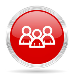 forum red glossy circle modern web icon