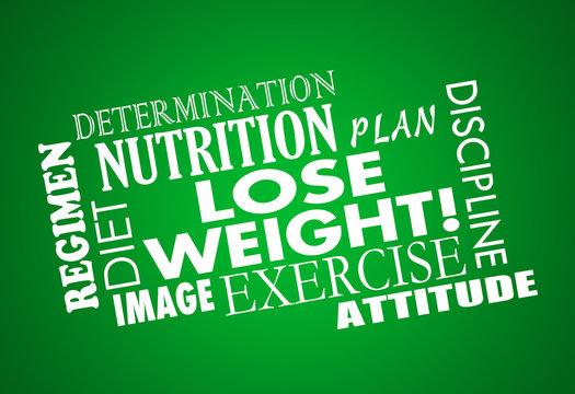 Lose Weight Diet Nutrition Plan Heath Care Word Collage