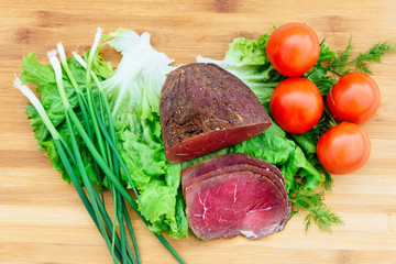 beef smoked tomatoes onions