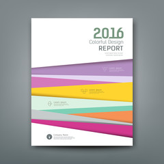 Cover report colorful pantone tiles new year design background vector illustration