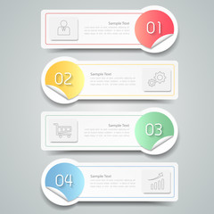 4 steps infographic template. can be used for workflow, layout, diagram