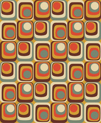 Vector Colorful abstract retro seamless geometric pattern