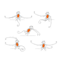 Funny monkeys, sketch for your design