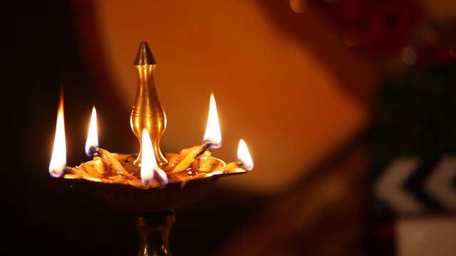 Oil Lamps in the Temple