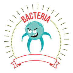 Germs and bacteria cartoon