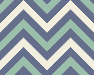 Seamless geometric strip pattern. Stripy texture. Zig-zag line background. Diagonal strips. Soft, blue, gray, green, white colors. Winter theme. Vector