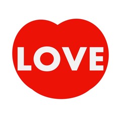 Love wording on Red Heart