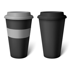 Mockup black coffee cup