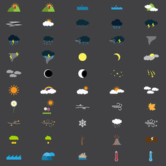 weather flat icons