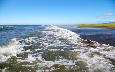 Seaside of the island Sakhalin.Tatar Strait