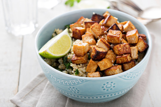 Stir Fried Tofu In A Bowl