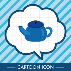 kitchenware tea pot theme elements vector,eps