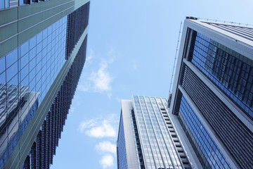 Obraz na płótnie Canvas Tokyo Marunouchi of the office building and the sky
