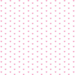 Valentine's Day and pink heart isolated on white background. Vector Holiday and pink heart background.