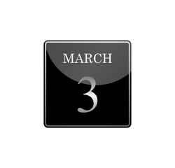 3 march calendar silver and glossy